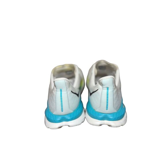 Hoka Mach White Running Shoe with Black Logo and Blue-to-Yellow Gradient size 13 main image 5
